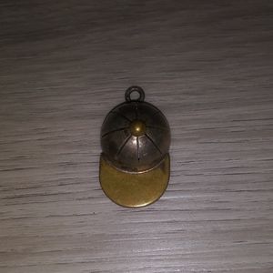 Vintage .925 Sterling Silver Baseball Sports Cap Pendant/Charm - 2 Toned